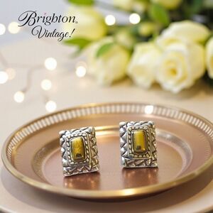 BRIGHTON Vintage Silver And Gold Mini Posts TIMELESS CHIC!